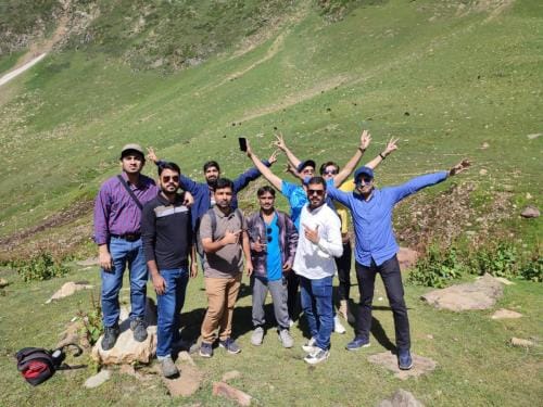 Cheering up after tough ride to Rati Galli